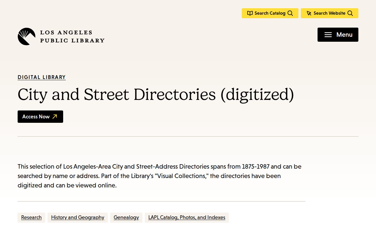Bell people search LAPL city and street directories